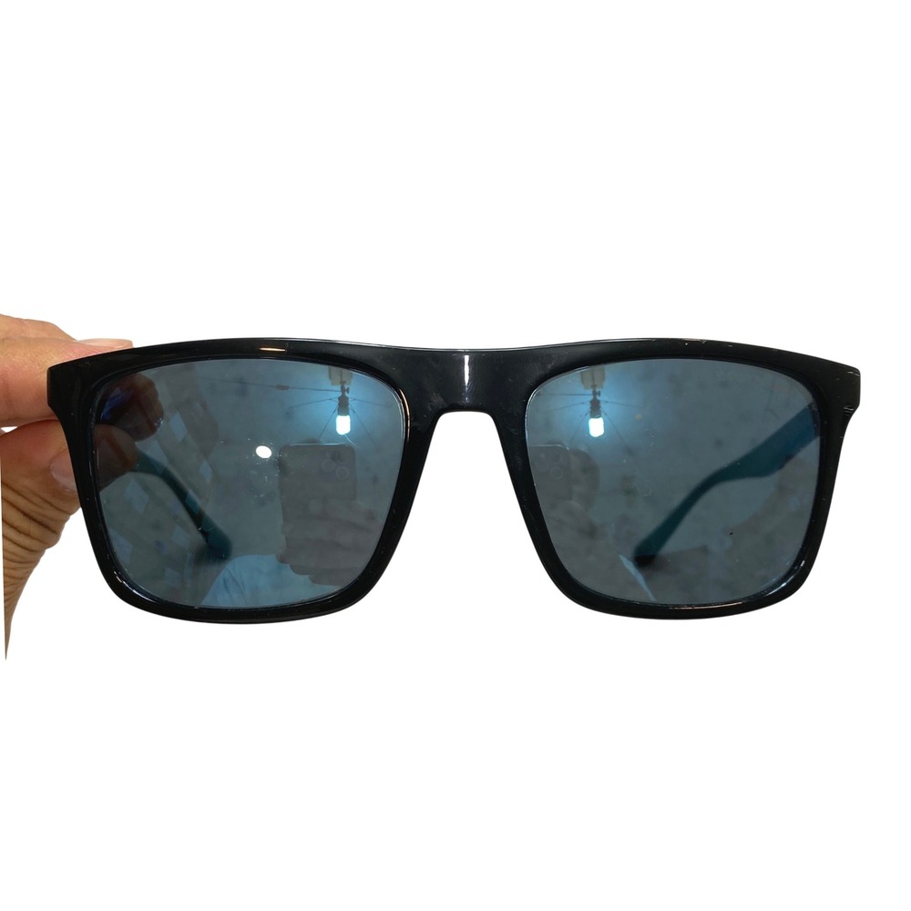 Emporio Armani EA 4097 Sunglasses Black Frames Blue Mirror Lens 56-19-145